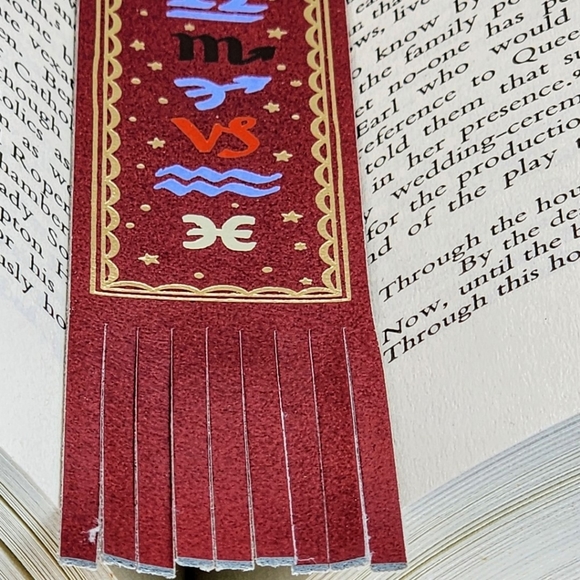 Top-Grain Leather Decorative Zodiac Bookmarks - Sagittarius Astrology Sign - Picture 8 of 9
